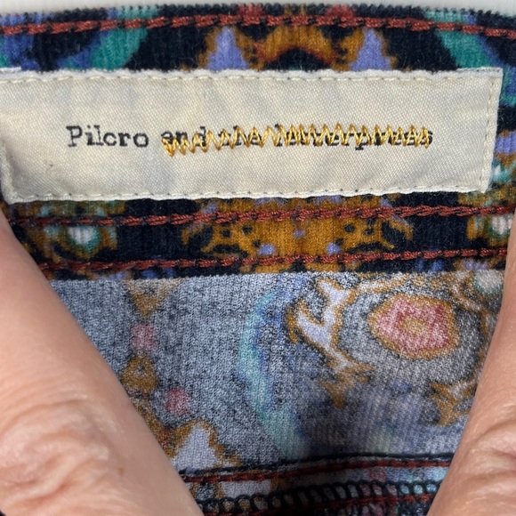 Pilcro Women Serif Legging Cords Corduroy Pants Paisley Abstract Colorful Mod 25 - Picture 6 of 13